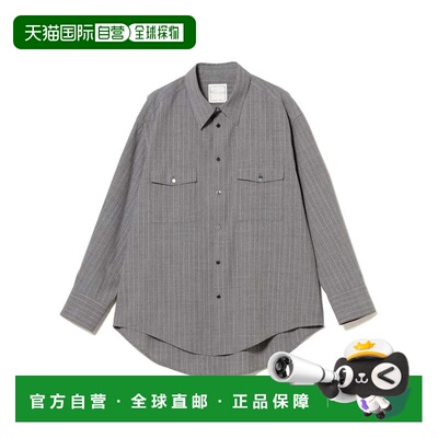 1h可退 日本直邮SASAKI SATORU 男装 宽松版型条纹衬衫 金属扣设