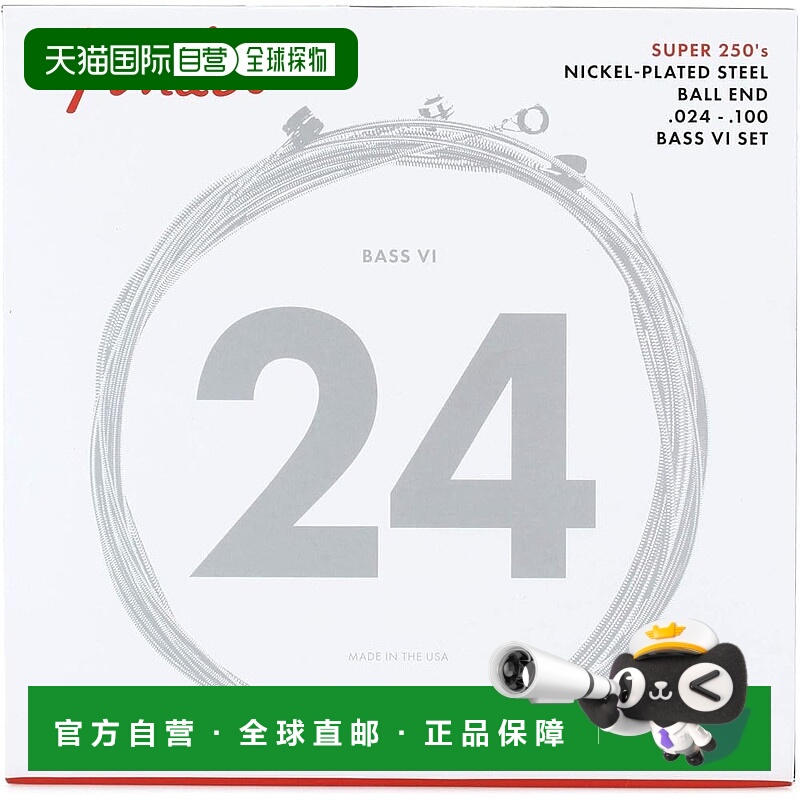【日本直邮】芬德 电贝司弦 Super 250 吉他弦 镀镍钢 球头 250B6