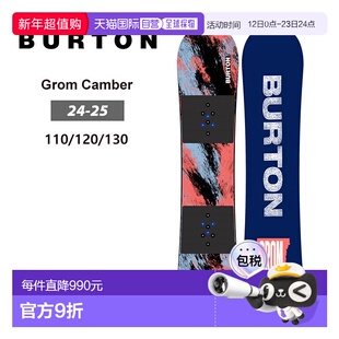 日本直邮Burton Kids' Grom Camber 滑雪板 - 青少年滑雪板