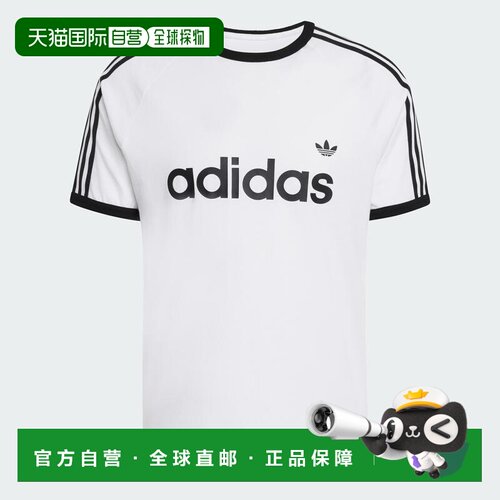 日本直邮Adidas/阿迪达斯圆领修身短袖T恤男女同款 KF0418