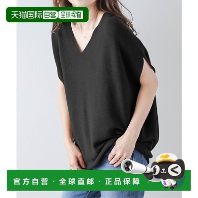 1h可退 日本直邮La-gemme 女士V领椰子形针织衫 lstp30276f