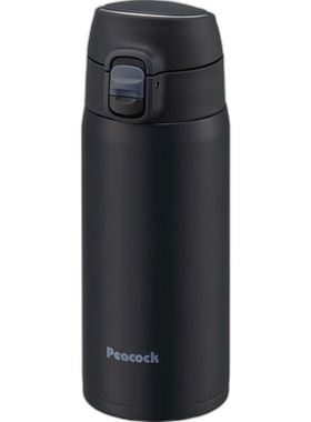 【日本直邮】The peacock孔雀 一键式保温杯 400ml 暗深蓝色AKM-4