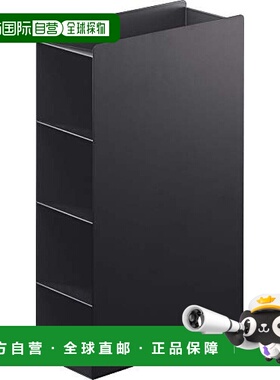 【日本直邮】山崎实业 保鲜膜收纳架 4层 黑色 约W8XD18XH29.5cm