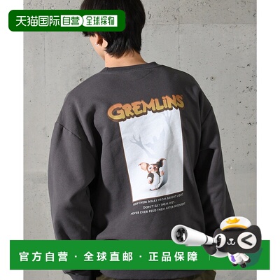 1h可退 日本直邮neos男女同款宽松版型GREMLINS联名印花加绒卫衣