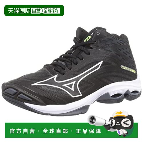 【日本直邮】Mizuno美津浓 排球鞋 室内宽轻 黑白 30.5cm2E V1GA2