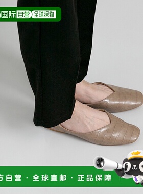 【日本直邮】Menue menue 方头 2way babouche (Greige Croco / S