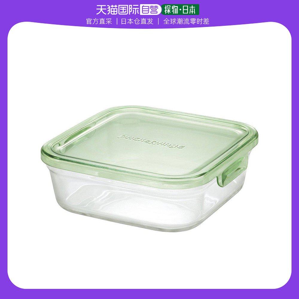 【日本直邮】iwaki 耐热玻璃方盒 保存容器m 绿色 800ml kc3247n