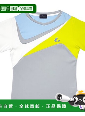 日本直邮LUCENT 网球羽毛球女子比赛衬衫 无领 XLH2544 银灰色 短