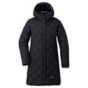 日潮跑腿Montbell女户外羽绒服U.L.棕色拉链连帽轻便保暖休闲时尚