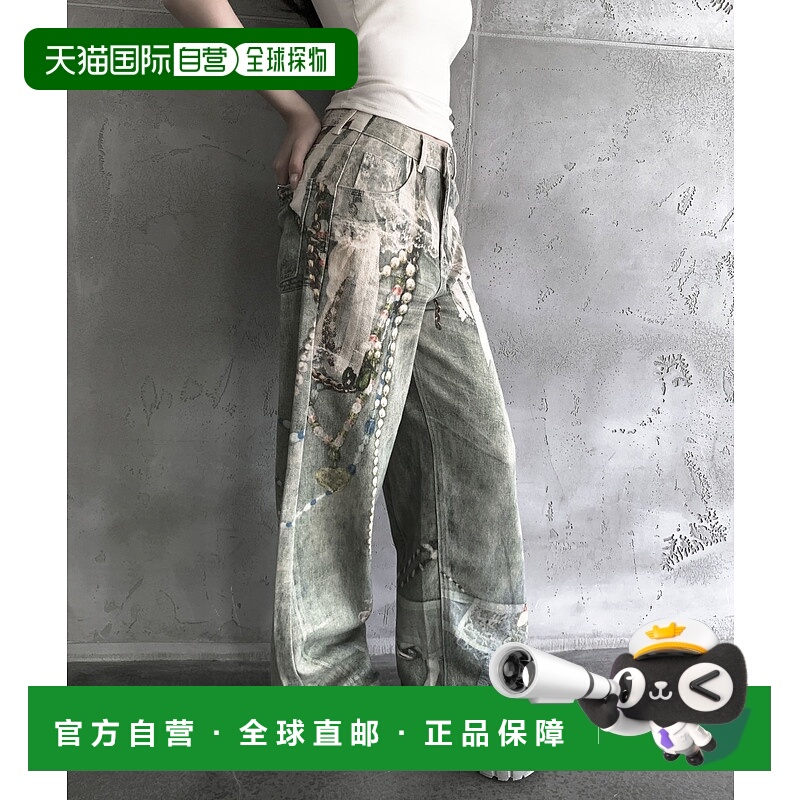 1h可退 日本直邮VEILA 女装 Y2K风格宽松牛仔裤 全面印花设计 vla