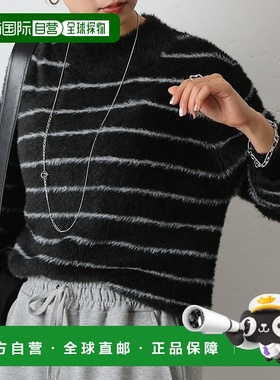 日本直邮COLONY 2139 女装 宽松显瘦 长袖针织衫 半高领撞色条纹