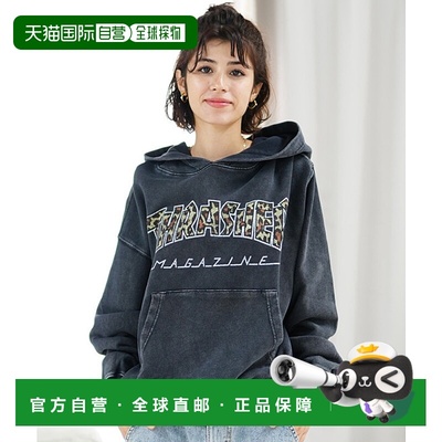 1h可退 日本直邮THRASHER女士 印花宽松连帽卫衣 时尚复古风格大