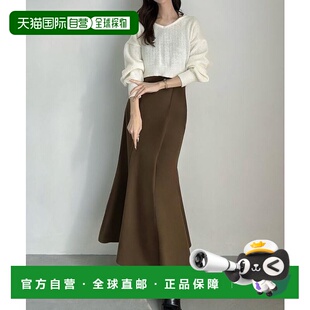 1h可退 日本直邮JUNOAH 短款针织衫+美人鱼吊带连衣裙套装（薄款