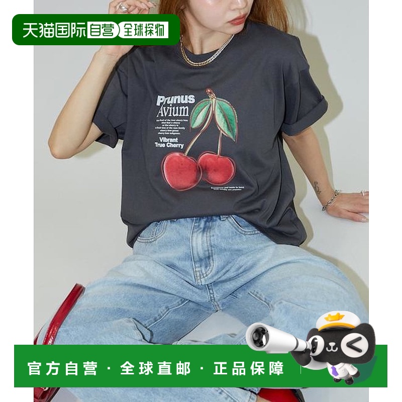 1h可退 官方授权 PUBLUX 泡沫印花 樱桃 T恤新款夏天