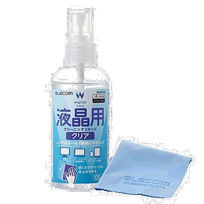 【日本直邮】宜丽客液晶屏幕专用除尘清洗液 擦拭布套装 防静电效