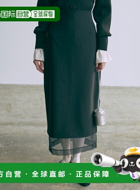 1h可退 日本直邮EN NEUME 女士轻透分层直筒半身裙 94015纱裙