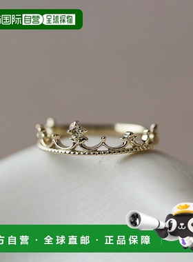1h可退 日本直邮cui-cui K10YG 黄金 装饰钻石皇冠戒指 759560