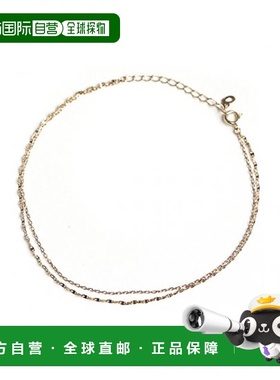 1h可退 日本直邮cui-cui K10YG 黄金 双链条 脚链 755053