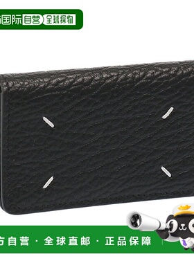 日本直邮Maison Margiela“名片夹”压花皮革卡片夹（黑色）SA3VX