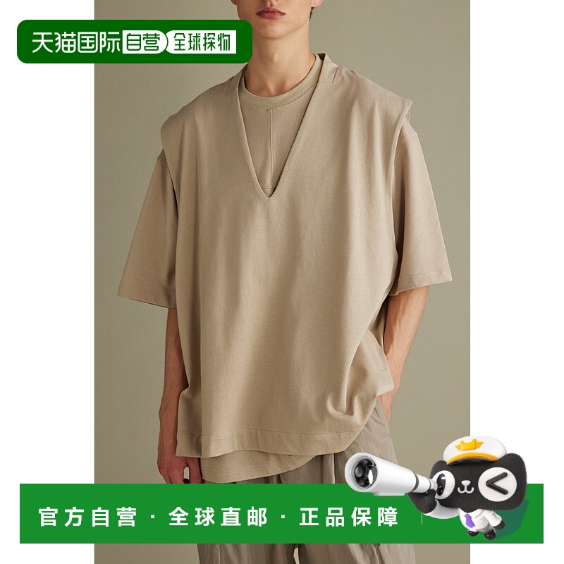 1h可退 日本直邮STYLEMIXER 男士重磅天竺侧开衩背心 501HS180020