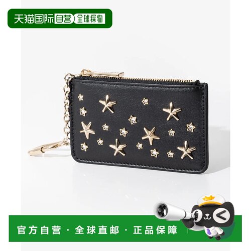 日本直邮Jimmy Choo NANCY CZN 黑色女士迷你零钱包 礼物卡包