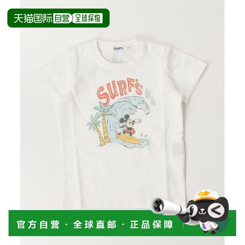日本直邮SHIPS Colors 儿童 米奇印花短袖T恤 232【付后1h可退】