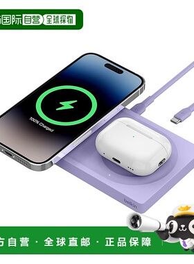 【日本直邮】Belkin贝尔金 充电器iPhone/AirPods 紫色WIZ019btLV
