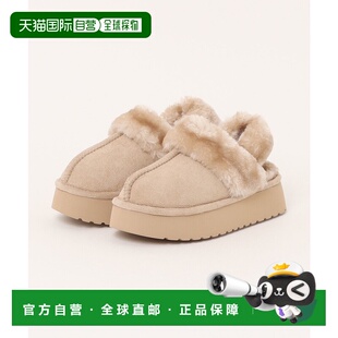 1h可退 日本直邮NUOVO 儿童 仿羊羔绒厚底穆勒鞋 半包式绑带设计