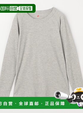 1h可退 日本直邮Hanes 女士 华夫格圆领长袖T恤 1322258900003
