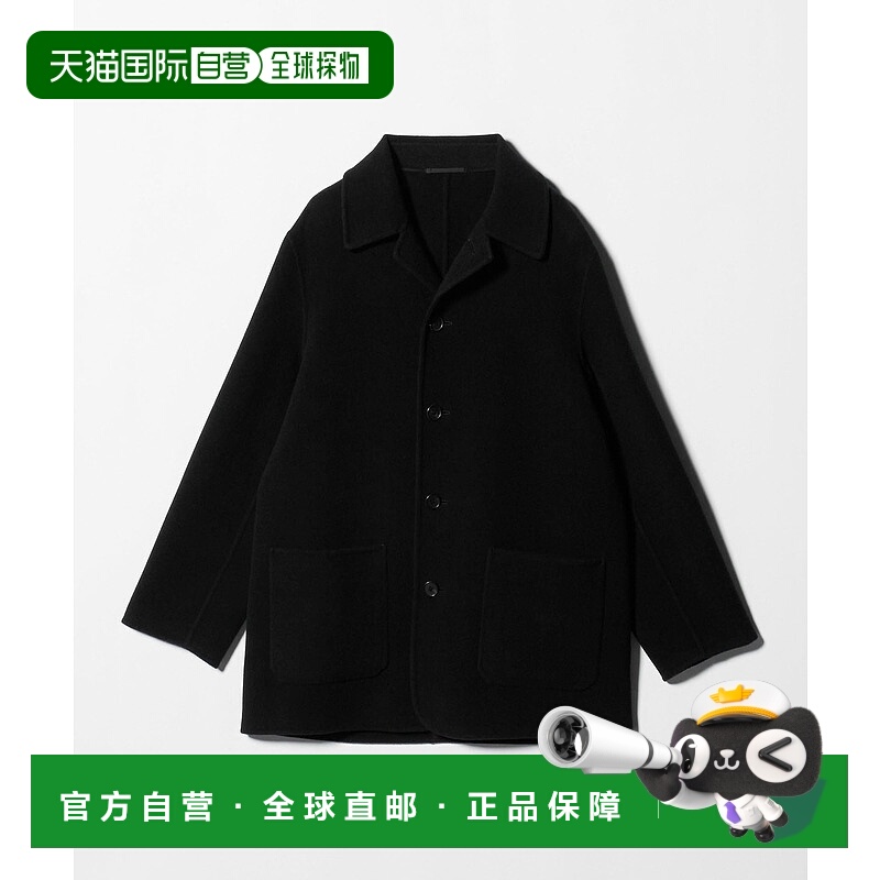 1h可退 日本直邮UNITED ARROWS 男装 宽松双面羊绒大衣 半贴袋设