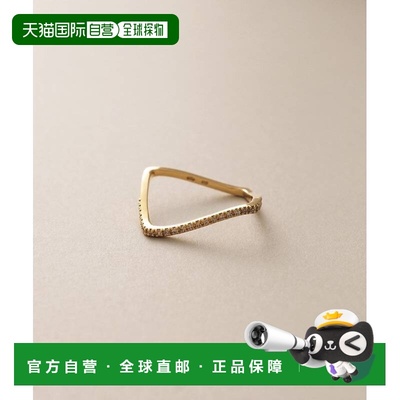 日潮跑腿COCOSHNIK K10钻石S形方形戒指钻戒婚戒配饰 405-66359