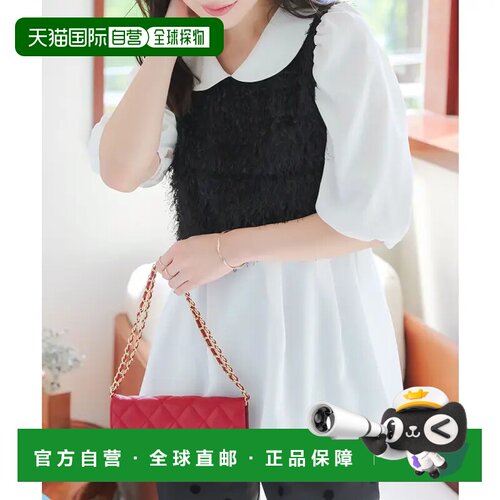 日本直邮立领蓬松剪影层叠荷叶边衬衫［C7275］泡泡袖上衣