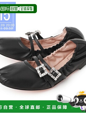 日本直邮ROGER VIVIER 芭蕾舞鞋平底鞋黑色女士 rvw7433907091t b