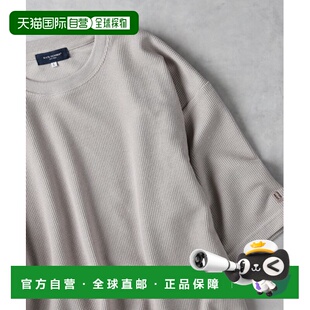 袖 NUMBER男装 标刺绣宽松休闲短袖 T恤 透 1h可退 夏季 日本直邮BACK