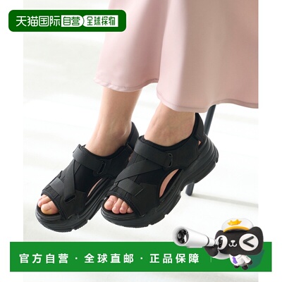 日本直邮Menue 27011 休闲厚底运动凉鞋（4171 全黑 CL）