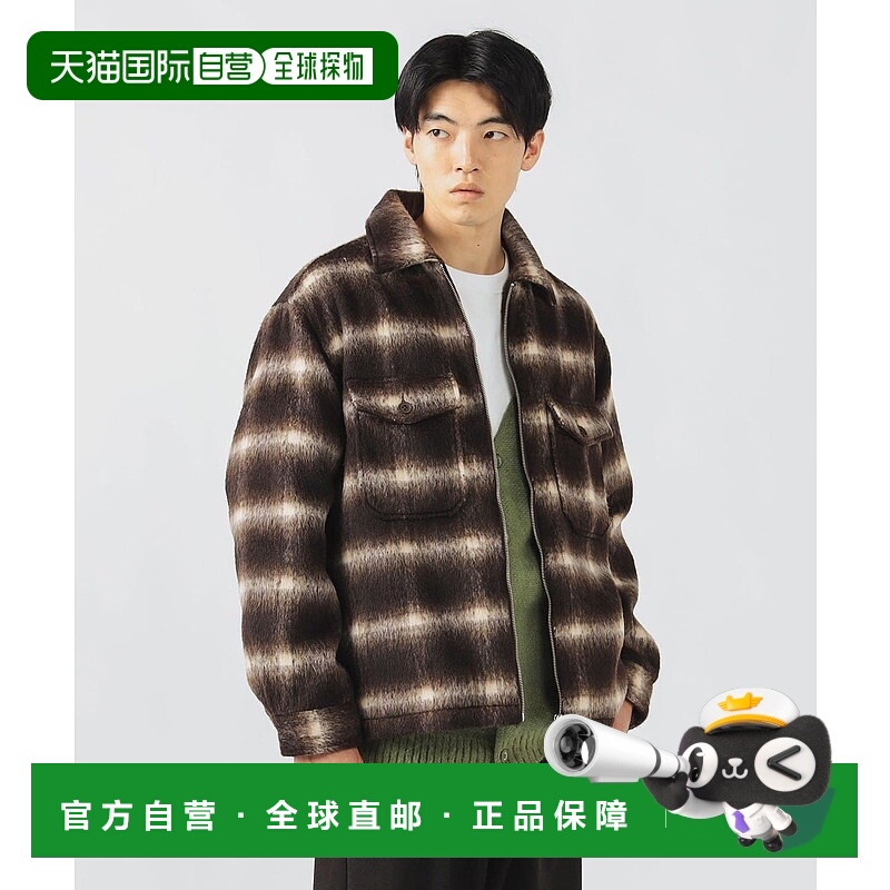 1h可退 日本直邮BEAMS HEART 男士宽松短款工装衬衫外套 腰袋设计