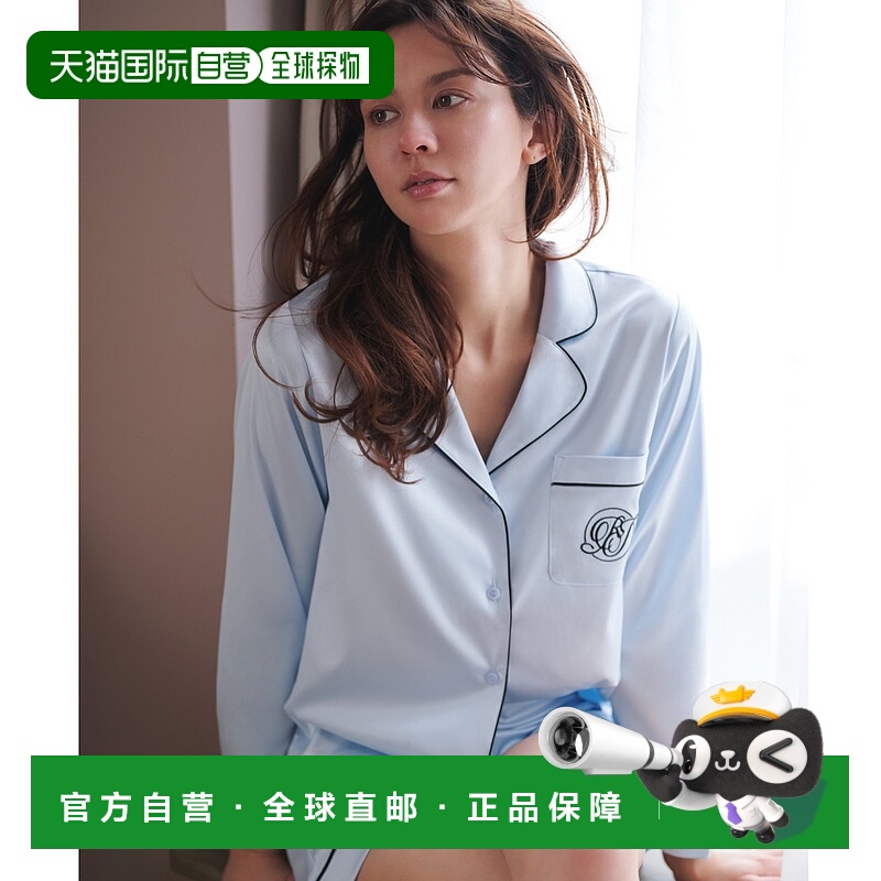 1h可退 日本直邮RAVIJOUR女士优雅哑光缎面长袖套装睡衣 R482931