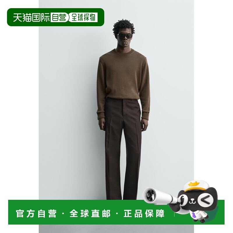 日本直邮Zara 羊毛阔腿裤裤子直筒裤