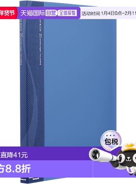 【日本直邮】仲林 A4 透明文件夹 20 袋 蓝色 CB1032B-N