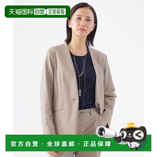 1h可退 日本直邮TRANS WORK 女士冬季圆点无领外套 U1E02410__