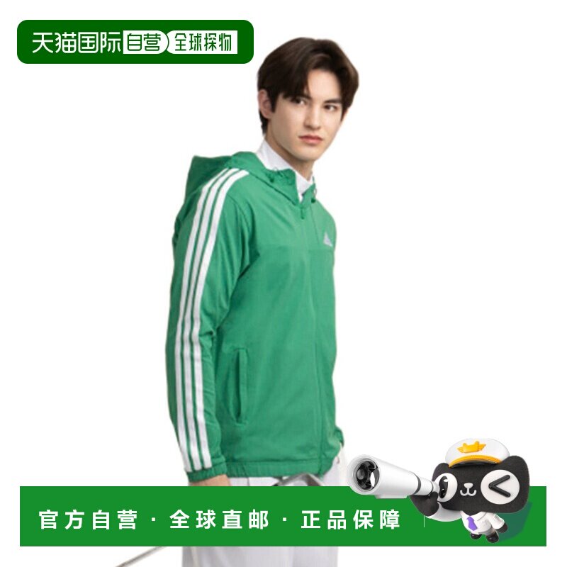 日本直邮adidas 男士高尔夫卫衣 长袖连帽衫 OGH89-KM0852 绿色