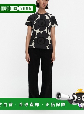 1h可退 日本直邮marimekko 女装 全棉小碎花T恤 紧身合身设计 522