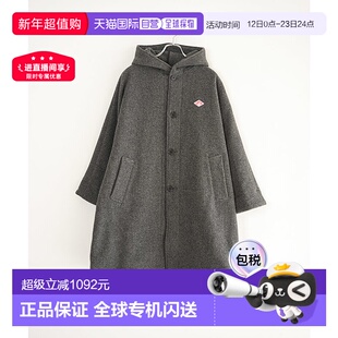 日本直邮DANTON 羊毛轻绒连帽长款大衣 女式外套 [DT-A0708WLP]