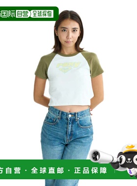 日本直邮ROXY 女士半袖短款拉格伦太阳印花T恤 [25SURST252041KHA