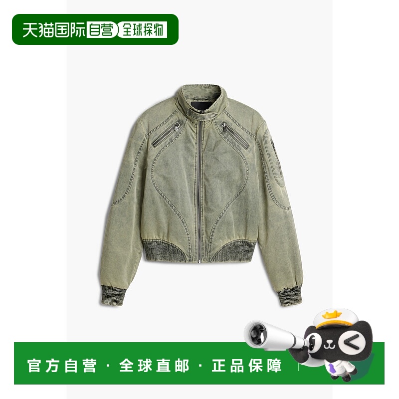 1h可退 日本直邮Desigual 德诗高 女装 仿皮收腰短款夹克 卡其色