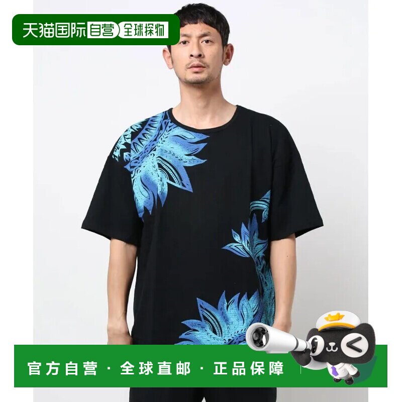 日本直邮CAYHANE 印第安羽毛图案男女同款T恤 休闲舒适宽松款式
