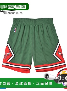 日本直邮 MITCHELL＆NESS 短裤 NBA 绿色周 摇摆人短裤 公牛队 08