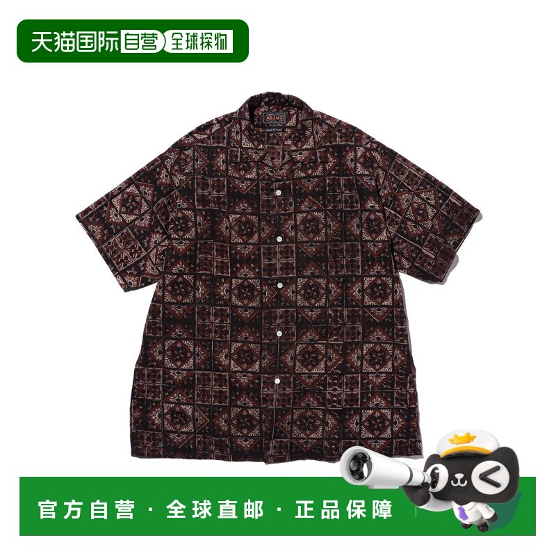 日本直邮BEAMS PLUS 男装 纯棉印度手工木版印花衬衫 38010274139