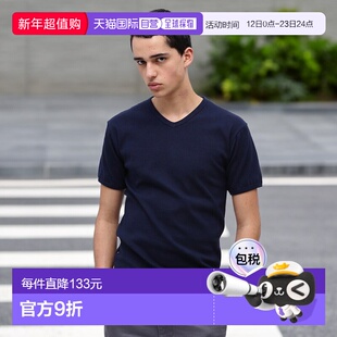 日本直邮AVIREX DAILY RIB S/S V-NECK T-SHIRT 短袖T恤 [AV1129E