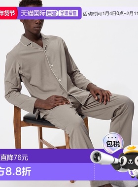 日潮跑腿UNIQLO优衣库 Airism 棉质睡衣套装 33 KHAKI MEN XS 479